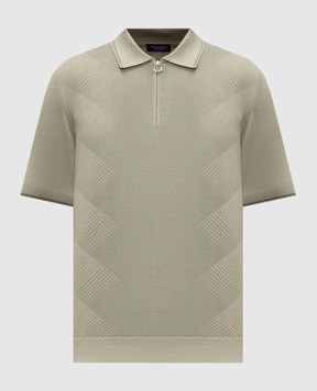 Stefano Ricci Зеленое поло с шелком K818114P31F26280