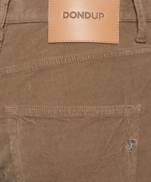 Dondup Бежевые вельветовые брюки Jacklyn Gioie DP427VS0030DBM5W изображение 5