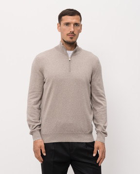 Brunello Cucinelli Свитер бежевый из кашемира M2200124