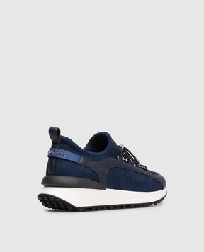 Stefano Ricci Дитячі сині комбіновані кросівки з логотипом YG26G8166TSVTS