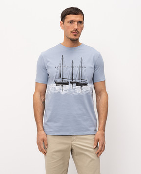 Florentino Голубая футболка с принтом 126762610654