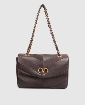 Valentino Коричневая кожаная сумка Djuna 9W2B0T55TIE