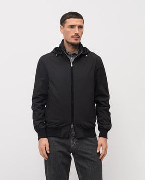 Enrico Mandelli Чорна куртка з капюшоном 3T515A519V