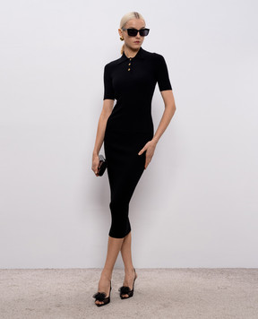 Dolce&Gabbana Черное поло в рубчик FXZ16ZJFMHG