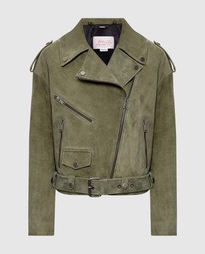 Babe Pay Pls Зелена замшева косуха 2106УКР1SUEDE