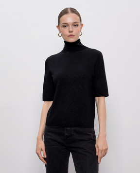Allude Чорний топ з вовною мериноса з люрексом 25564101