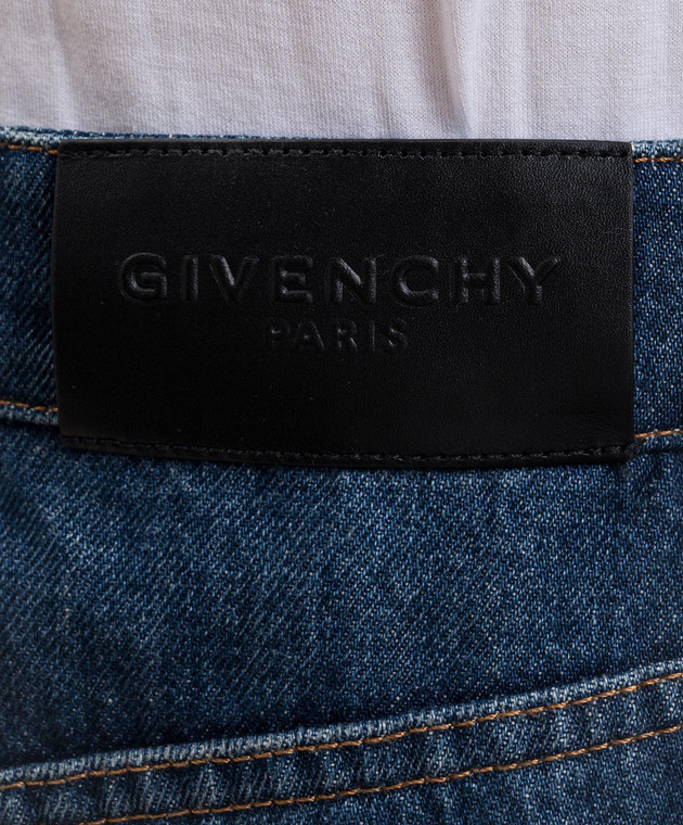 Givenchy Синие джинсы-бананы Cocoon с патчем логотипа BW51C3517B изображение 5