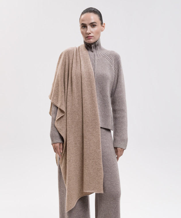 Allude Бежевий шарф з кашеміру 26511241 зображення 2