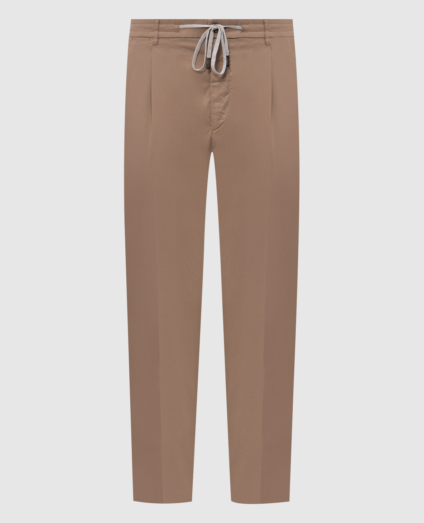 Коричневые брюки из хлопка