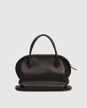 The Row Черная кожаная сумка-тоут Agnes 12 W1713L663