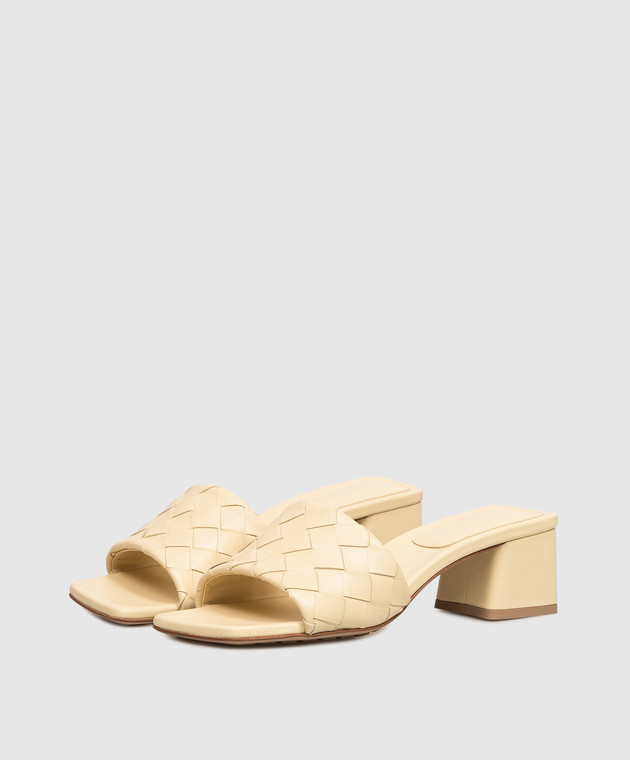 Bottega Veneta Жовті шкіряні мюлі Parco 838098V2ED0 зображення 2