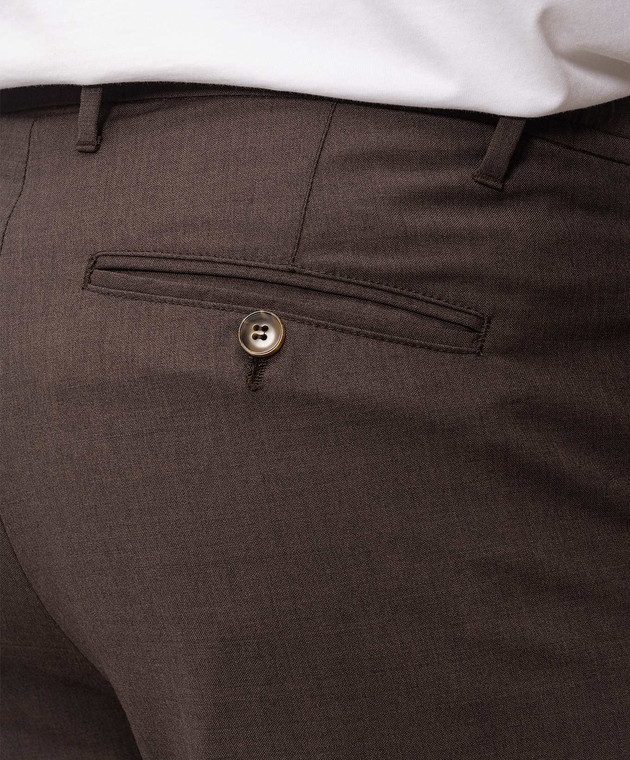 Canali Коричневі штани з вовни AR03652V91659 зображення 5