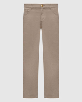 Stefano Ricci Бежеві джинси з патчем логотипа MFT61B0010TR112P