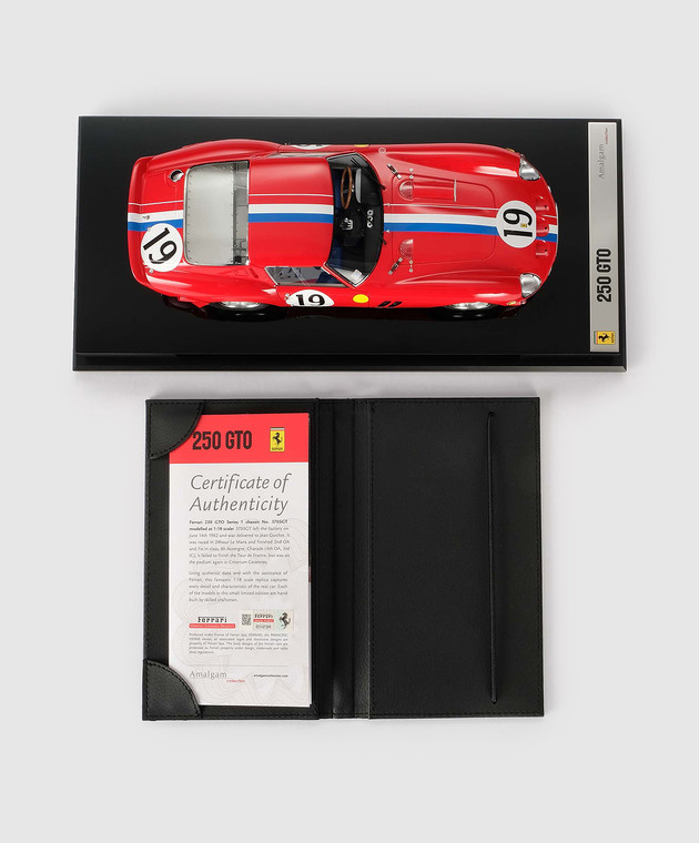 Amalgam Красный сувенир в форме автомобиля Ferrari 250 GTO-3705GT M5903 изображение 4