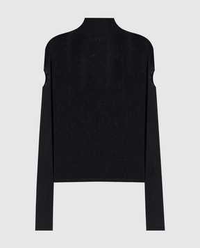 Off-White Чорний гольф з фігурними вирізами 2FB00354T