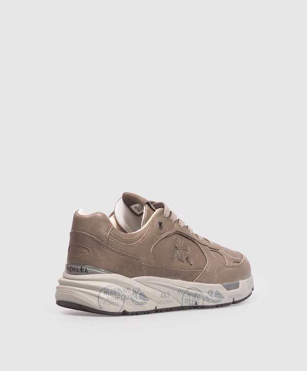Premiata Кожаные кроссовки Mase25 цвета хаки MASE258419 изображение 3