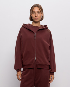 Brunello Cucinelli Бордовая спортивная куртка MP05NHF406