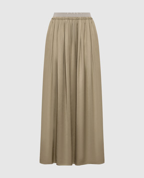 Peserico Спідниця кольору хакі з логотипом A0504106638