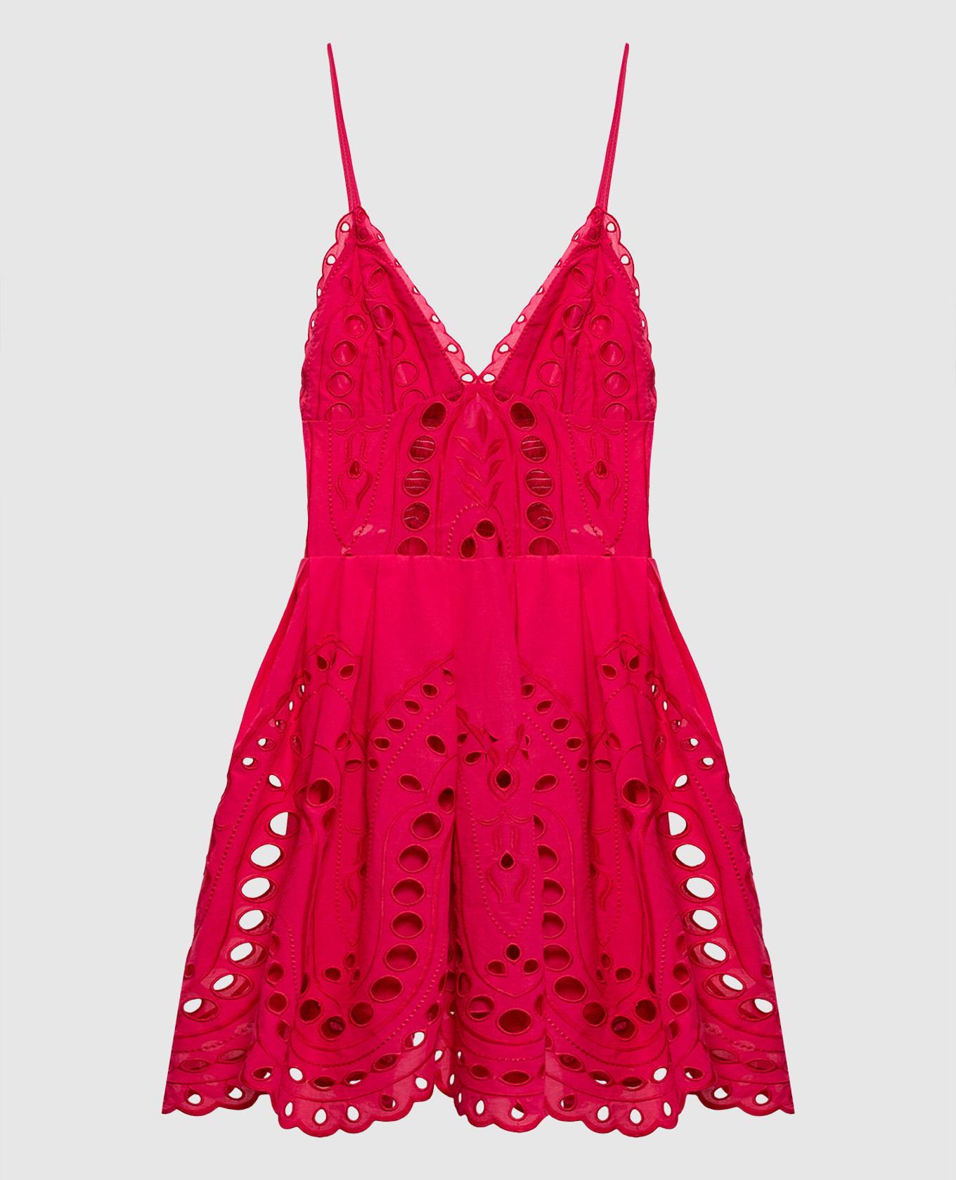 Розовое платье мини Nix с вышивкой