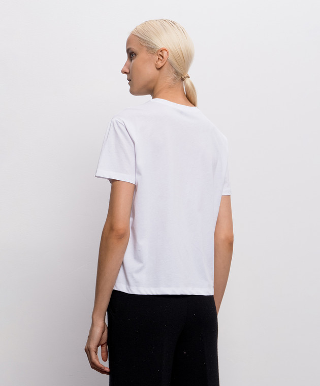 Twinset Белая футболка с брошью 262TP2300 изображение 4