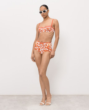 Dolce&Gabbana Білий купальник в брендовий принт з фактурним логотипом O8A27JONO19