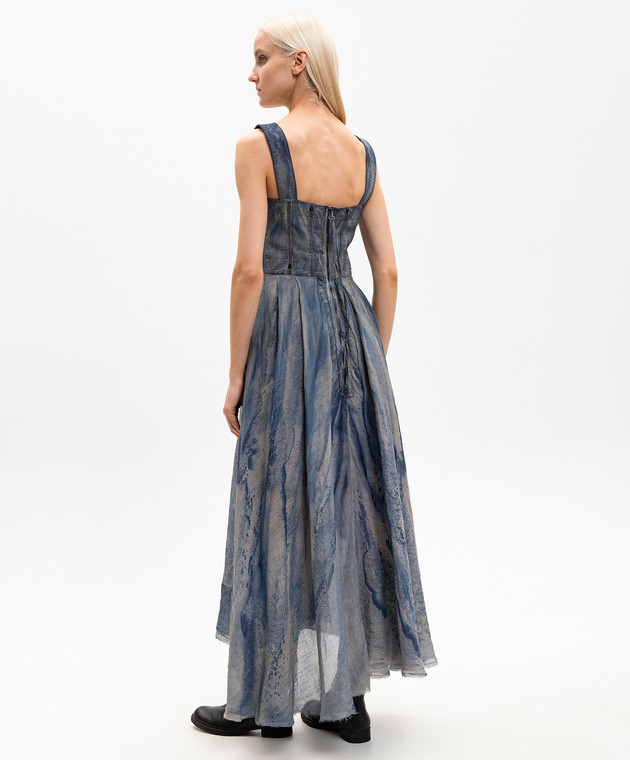 Masnada Синя сукня з рамі 8055 зображення 3