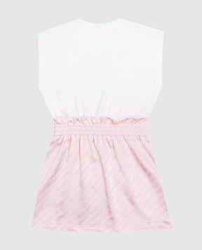 Off-White Дитяча рожева сукня з візерунком логотипа 44GDB037S26F001