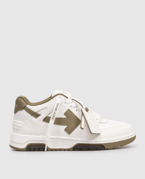 Off-White Білі шкіряні кросівки Out Of Office з емблемою OWIA259S26LEA001