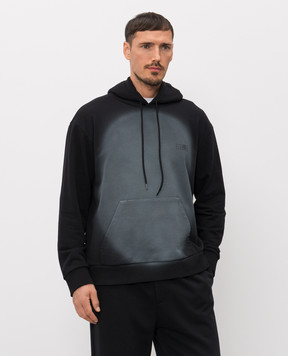 Maison Margiela MM6 Чорне худі з брендовим принтом SH0GU0039M25013