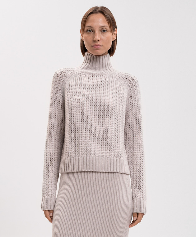 Allude Бежевий светр з вовни і кашеміру 26517092 зображення 3