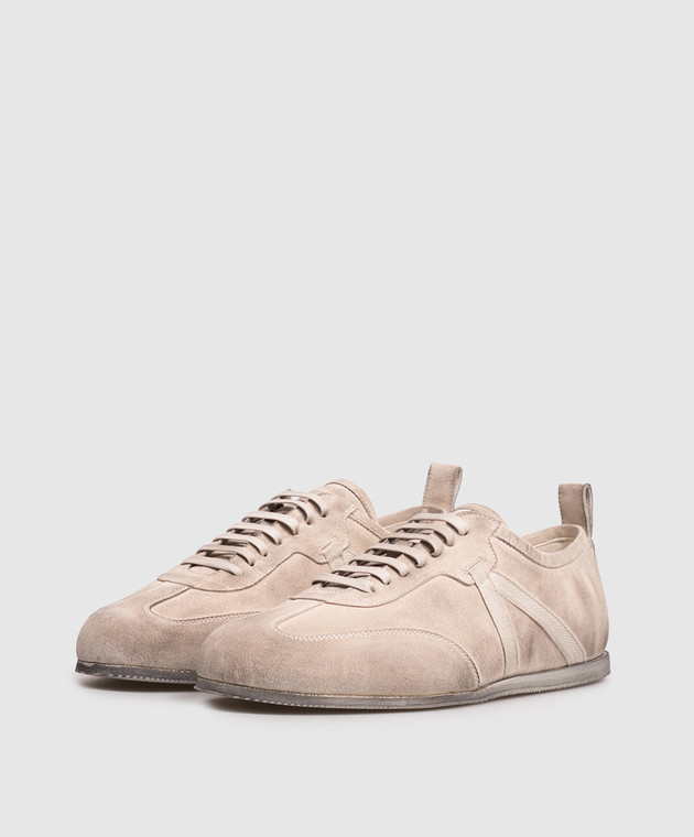 Ann Demeulemeester Бежеві замшеві кросівки Siru з вінтажним ефектом B0012585LT147 зображення 2