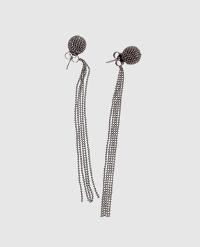 Peserico Черные серьги с цепочкой мониль E35522C0CC821