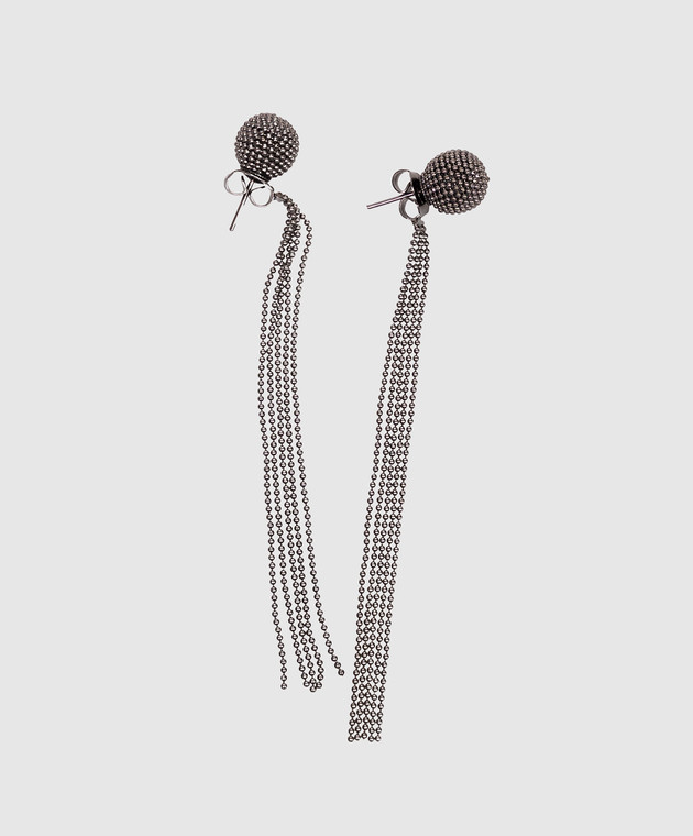 Peserico Чорні сережки з ланцюжком моніль E35522C0CC821 зображення 3