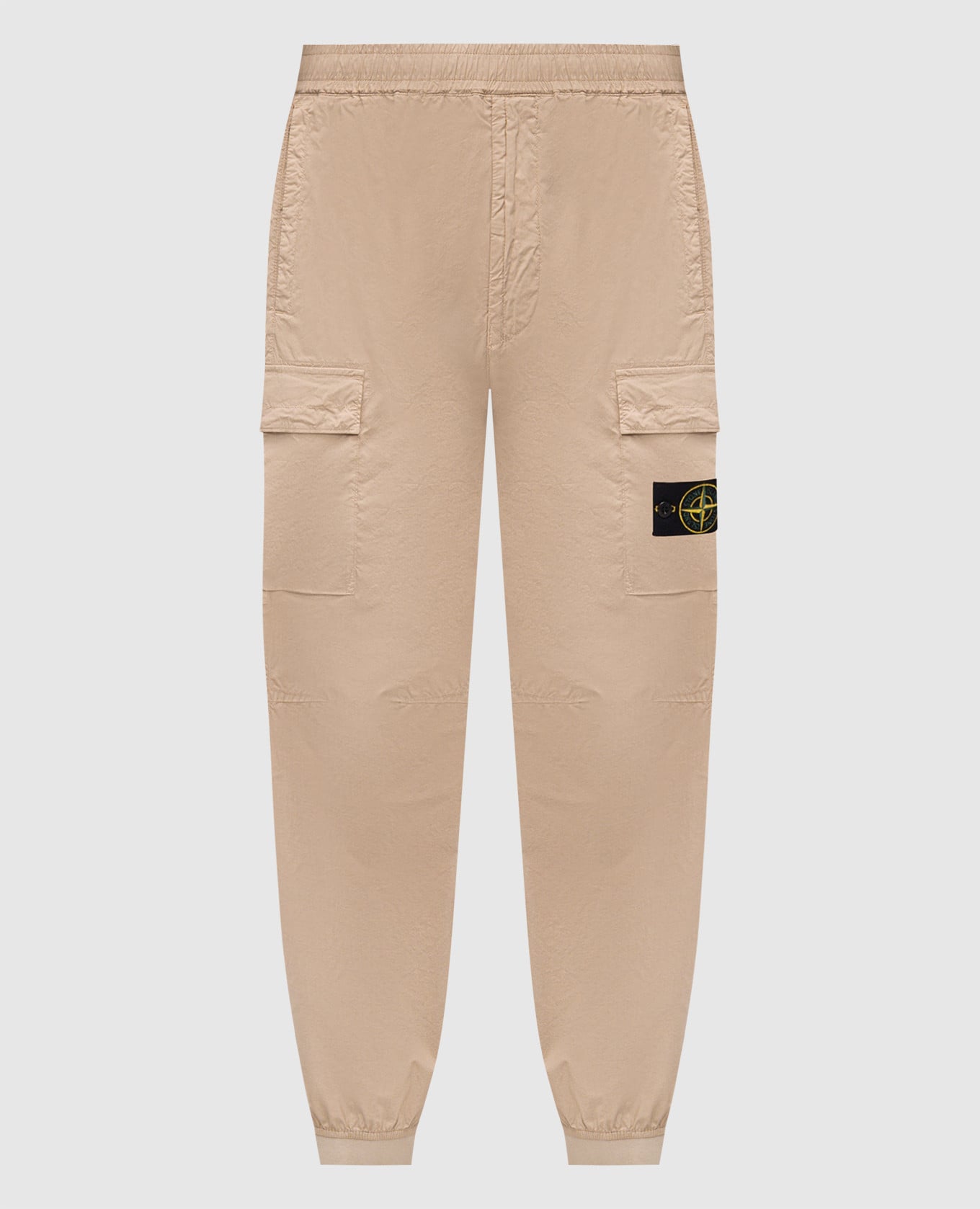 Бежевые джогеры с логотипом