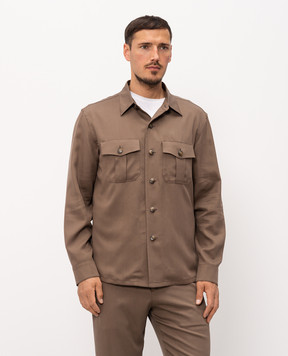 Canali Коричнева сорочка AE0557431019