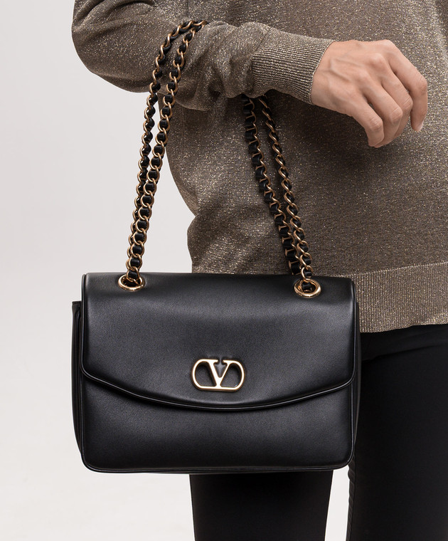 Valentino Чорна шкіряна сумка Djuna 9W2B0T57AIR зображення 2