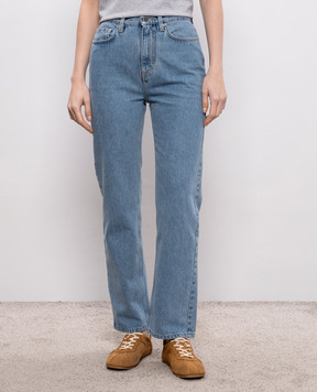 Loulou de Saison Блакитні джинси JUDE з патчем логотипа JUDELDS