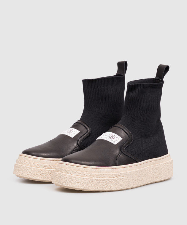 Maison Margiela MM6 Чорні комбціновані снокери 839283640 зображення 2