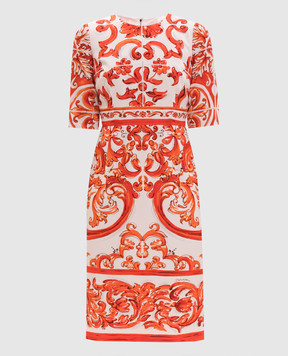 Dolce&Gabbana Біла сукня-футляр із шовку F6EAJTGDDRJ