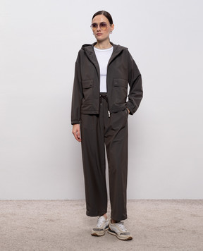 Peserico Коричневые спортивные брюки с цепочкой A0409802561