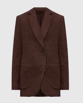 Brunello Cucinelli Коричневий жакет з люрексом M0AZT7511P