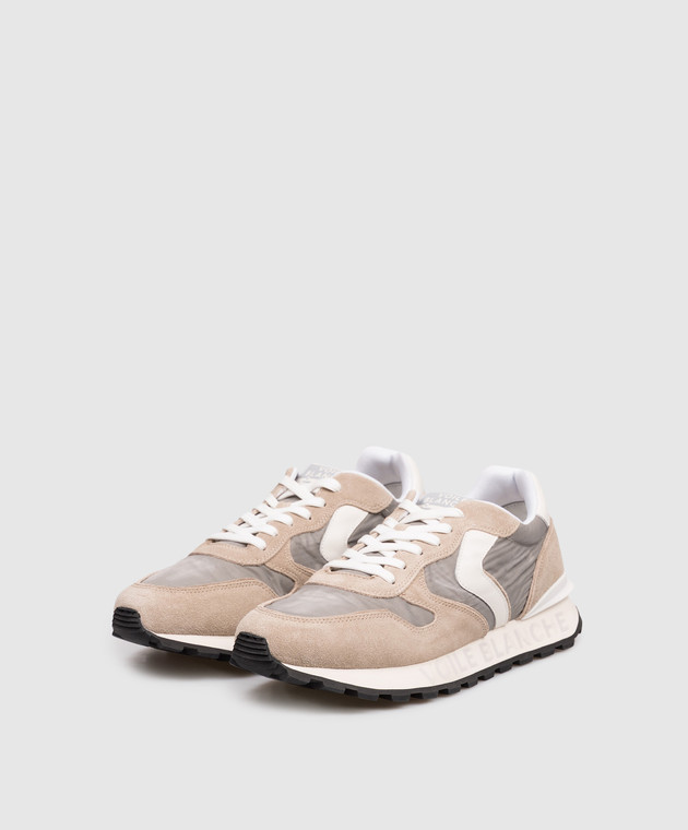 Voile Blanche Бежевые комбинированные кроссовки Paris Race 0012018546014D48 изображение 2