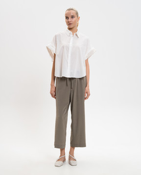 Y`S Yamamoto Белая рубашка с вышивкой YQB02030