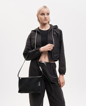 Off-White Чорна шкіряна сумка Sandbag_404 OWNN18NS26LEA001