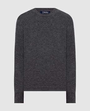 Max Mara Серый джемпер NEBBIE из шерсти и кашемира SMMNEBBIE
