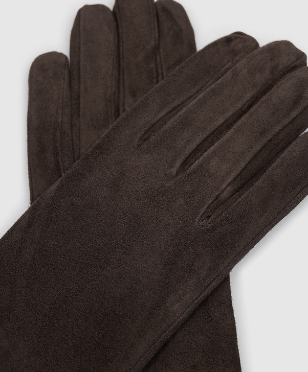 Sermoneta Gloves Замшевые перчатки на меху кролика 307ASUEDE изображение 3