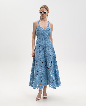 Charo Ruiz Блакитна сукня міді Solace 263614