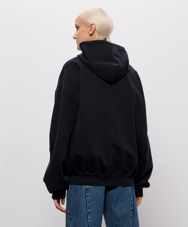 Vetements Чорна спортивна куртка з принтом MH27ZU190Bw зображення 4