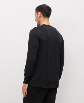 Tom Ford Чорний лонгслів з монограмою JCL006JMT012