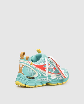 Off-White Зеленые комбинированные кроссовки OW Be Right Back OWIA289S26FAB006